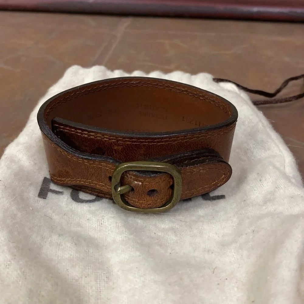 Fossil Leather Bracelet Unisex